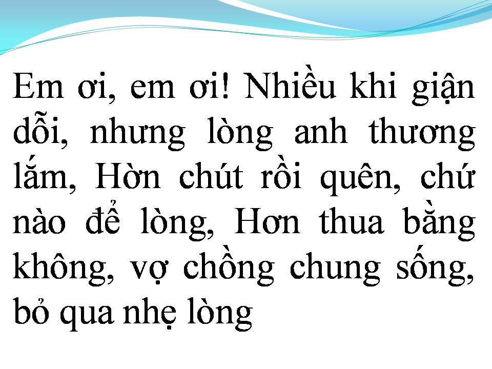 Lời bài hát NGHĨA VỢ TÌNH CHỒNG