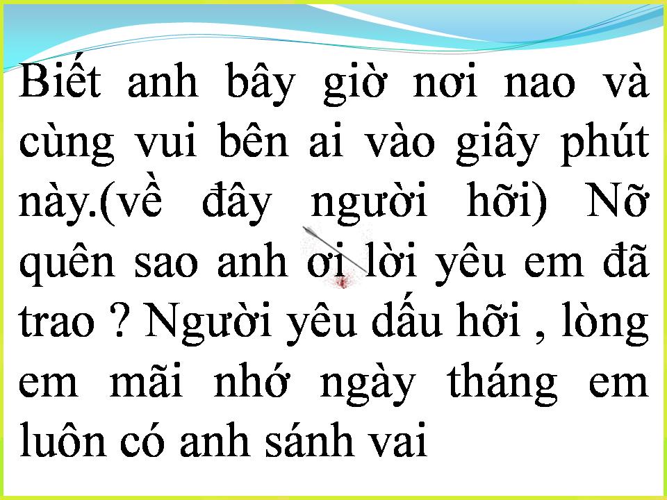 Lời bài hát BABY XIN ĐỪNG QUAY GÓT