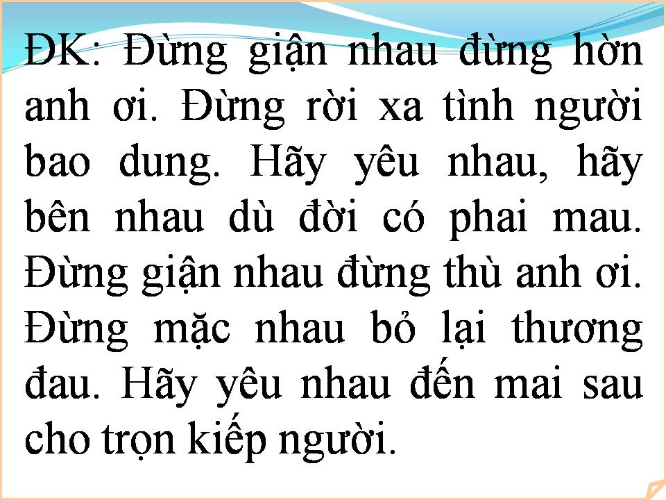 Lời bài hát ĐÃ ĐẾN LÚC