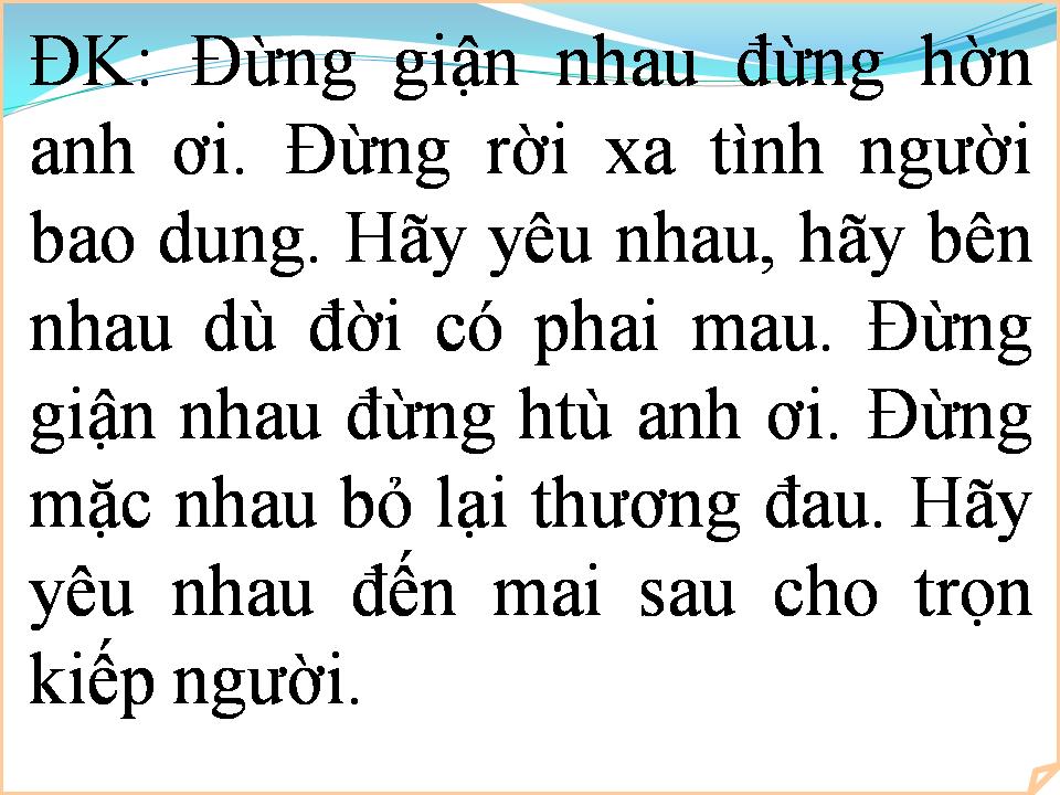 Lời bài hát ĐÃ ĐẾN LÚC