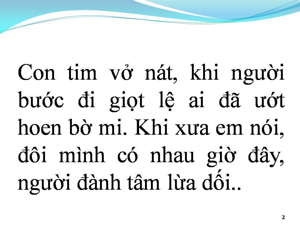 Lời bài hát ĐÃ KHÔNG CÒN YÊU