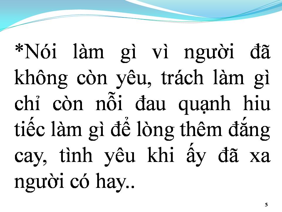 Lời bài hát ĐÃ KHÔNG CÒN YÊU
