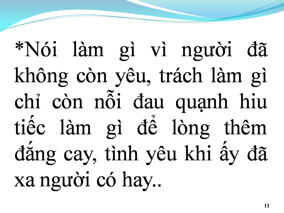Lời bài hát ĐÃ KHÔNG CÒN YÊU