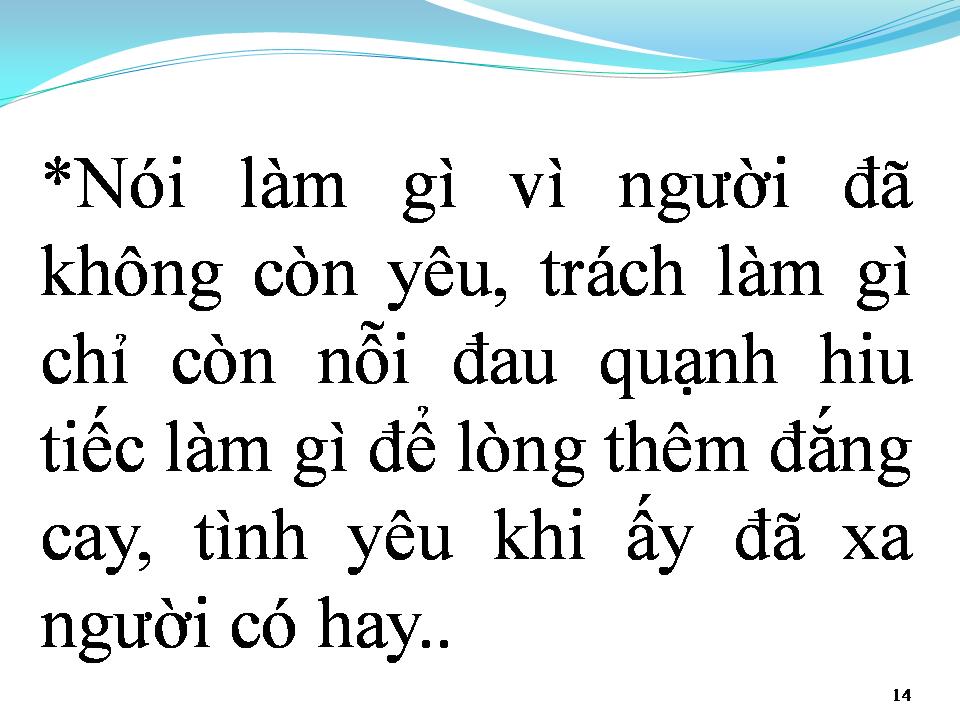 Lời bài hát ĐÃ KHÔNG CÒN YÊU