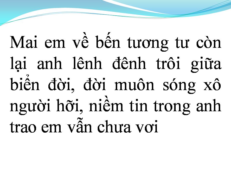 Lời bài hát DẠ KHÚC BIỆT LY