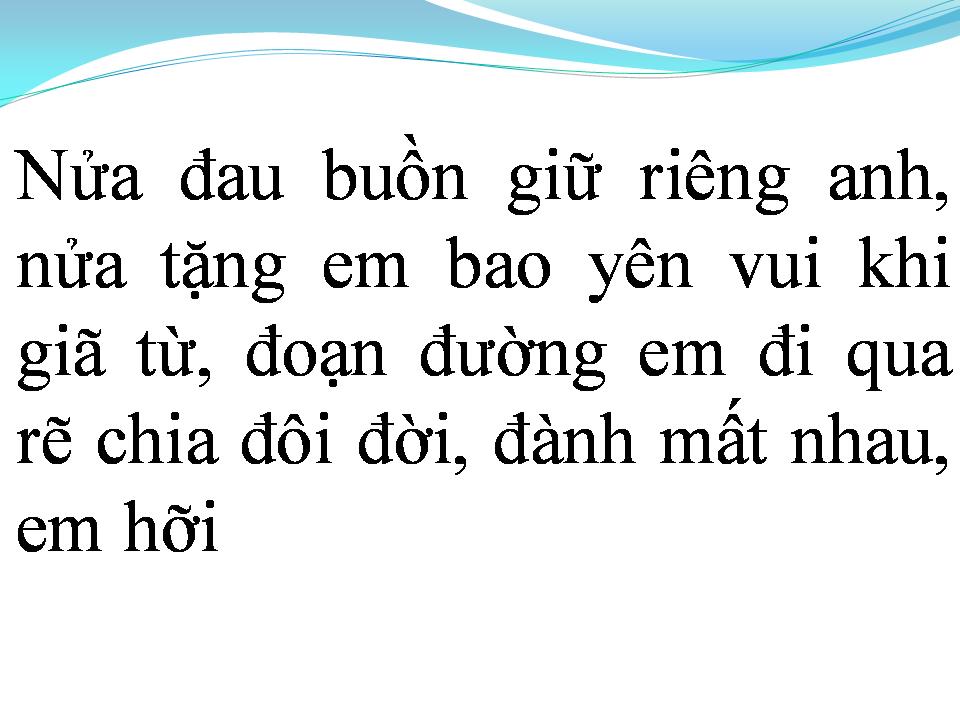 Lời bài hát DẠ KHÚC BIỆT LY