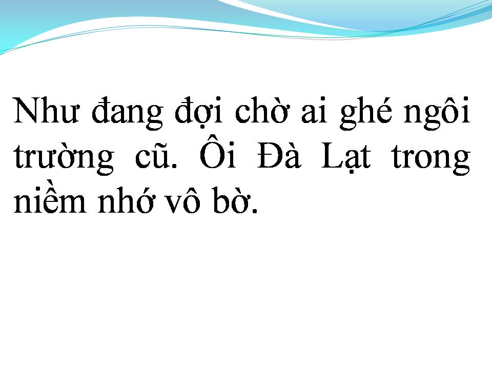 Lời bài hát ĐÀ LẠT TRONG NIỀM NHỚ