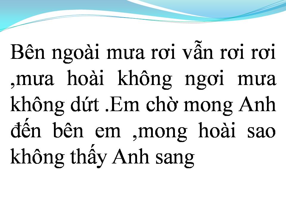 Lời bài hát ĐA TÌNH