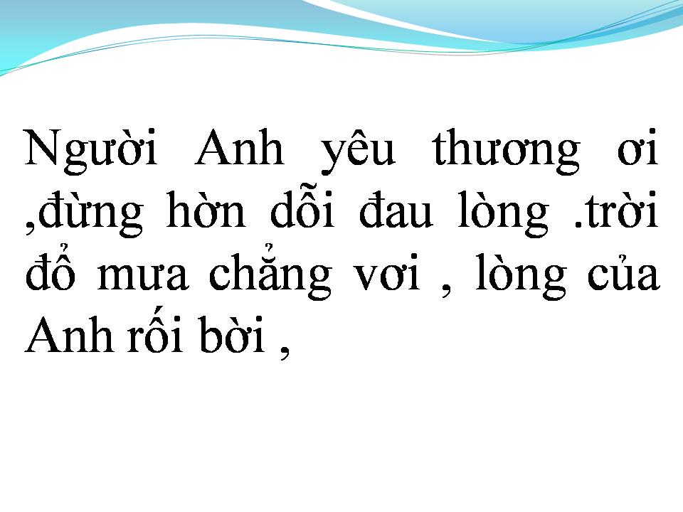 Lời bài hát ĐA TÌNH