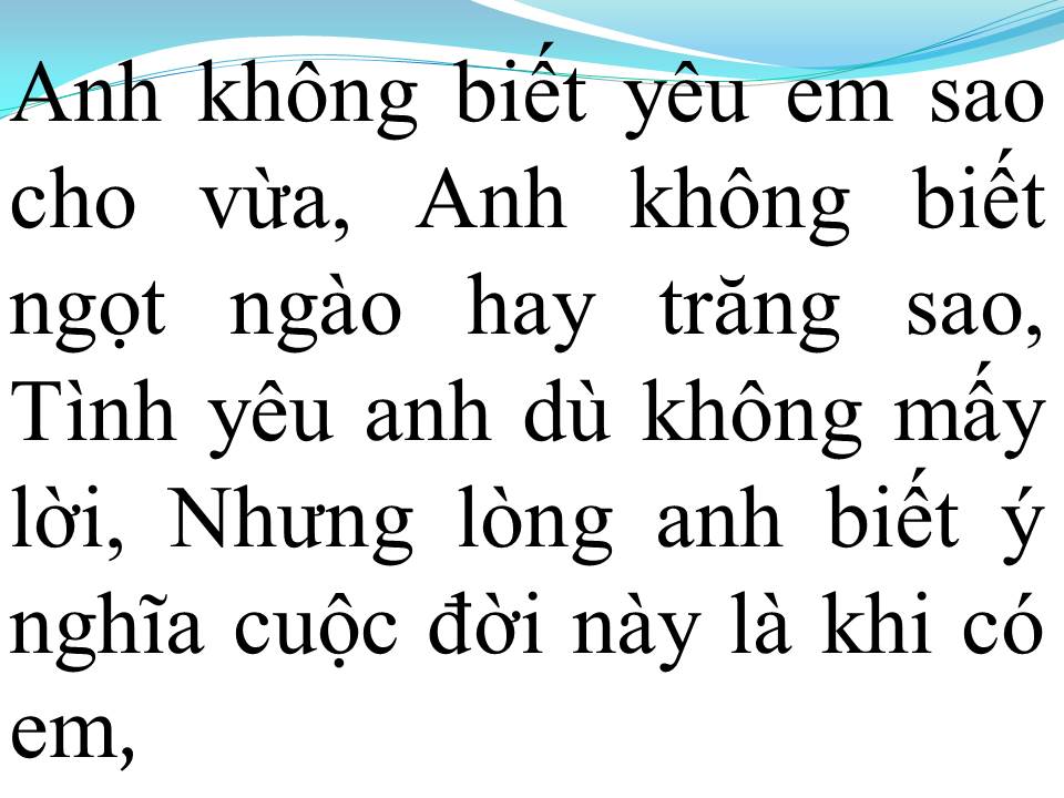 Lời bài hát ĐIỀU ANH BIẾT