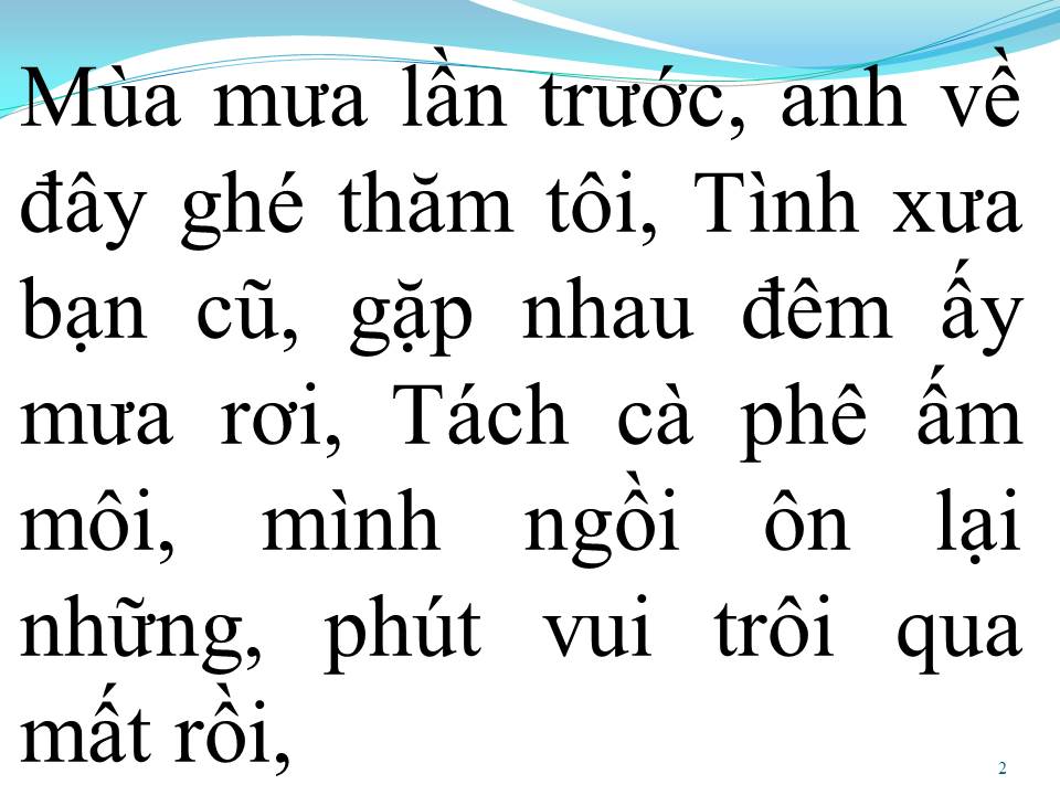 Lời bài hát HAI MÙA MƯA
