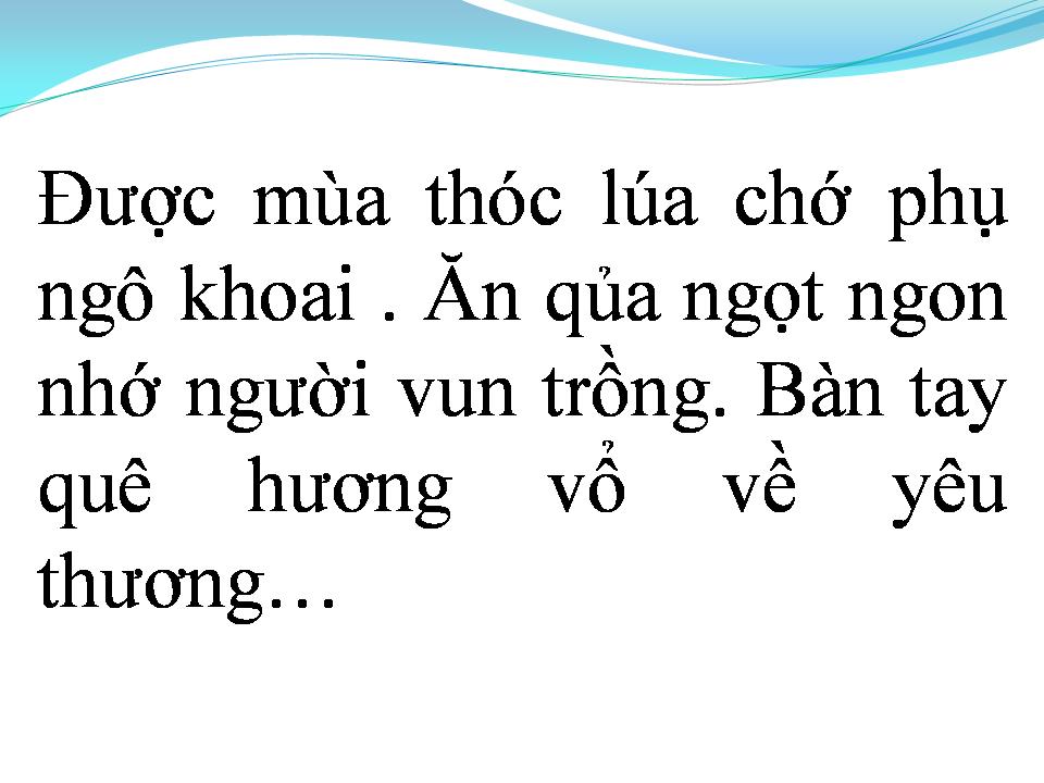 Lời bài hát HÁT VỀ CÂY LÚA HÔM NAY