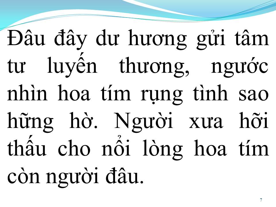 Lời bài hát HOA TÍM NGƯỜI XƯA