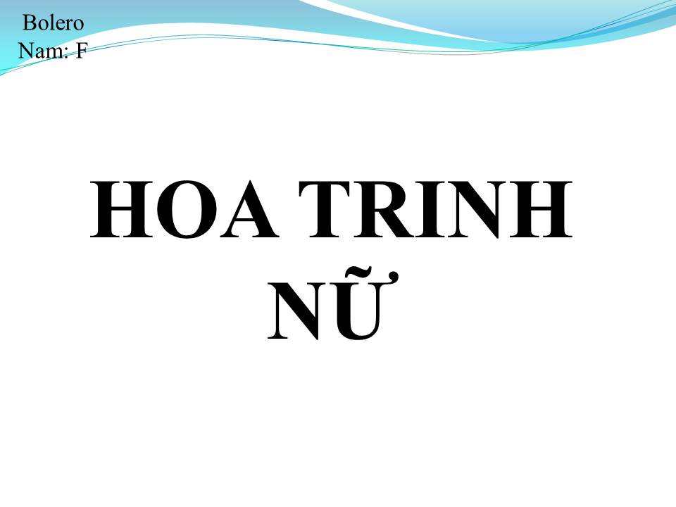 Lời bài hát HOA TRINH NỮ