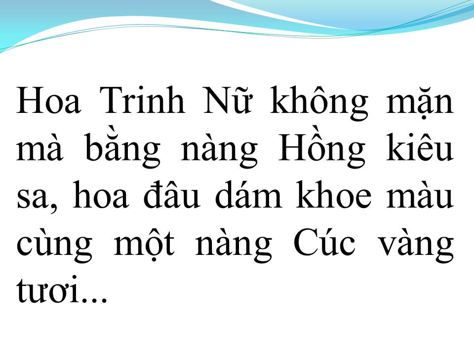 Lời bài hát HOA TRINH NỮ