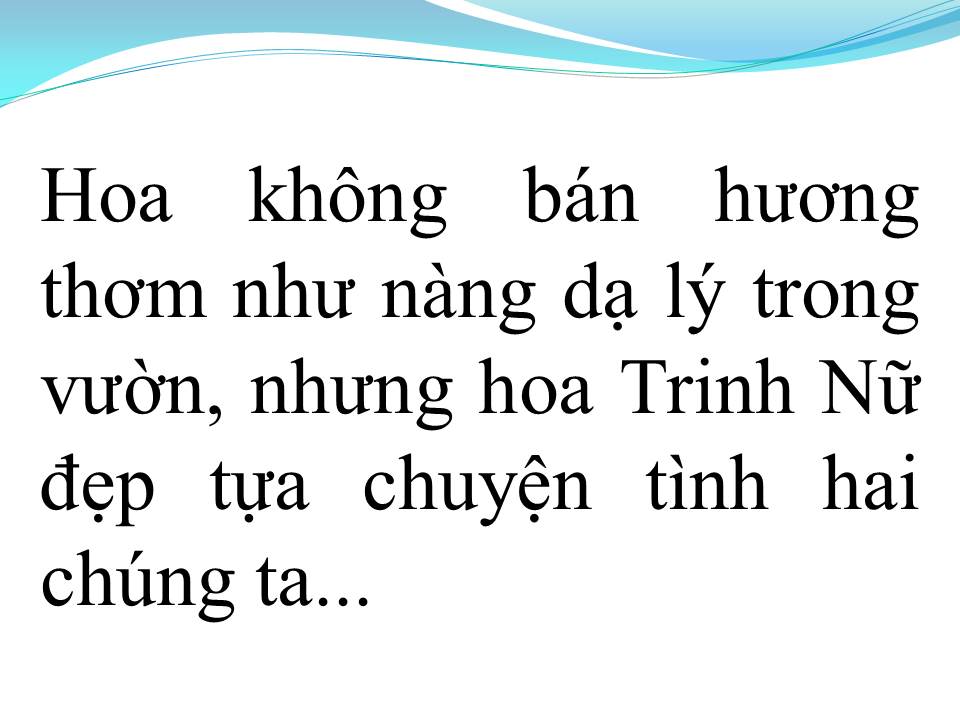 Lời bài hát HOA TRINH NỮ