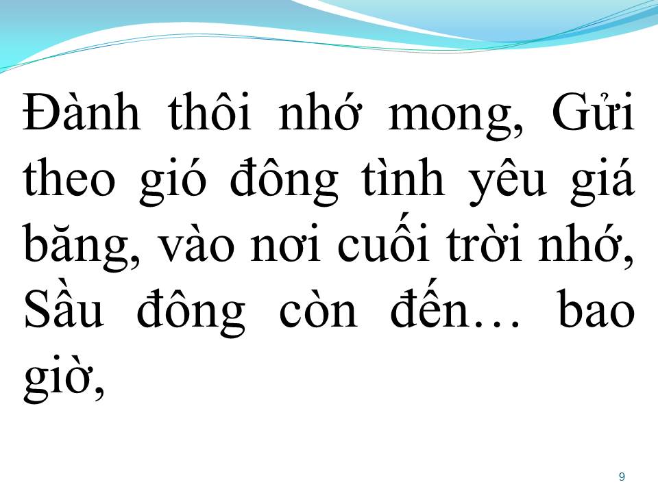 Lời bài hát SẦU ĐÔNG