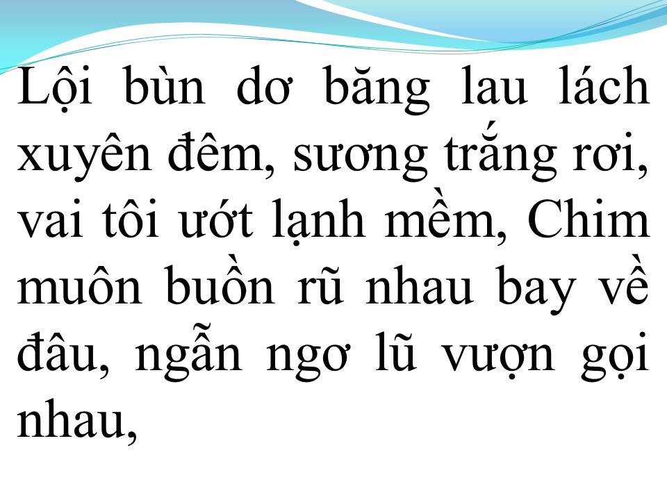 Lời bài hát SƯƠNG TRẮNG MIỀN QUÊ NGOẠI