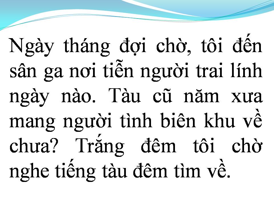 Lời bài hát TÀU ĐÊM NĂM CŨ