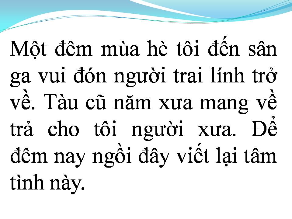Lời bài hát TÀU ĐÊM NĂM CŨ