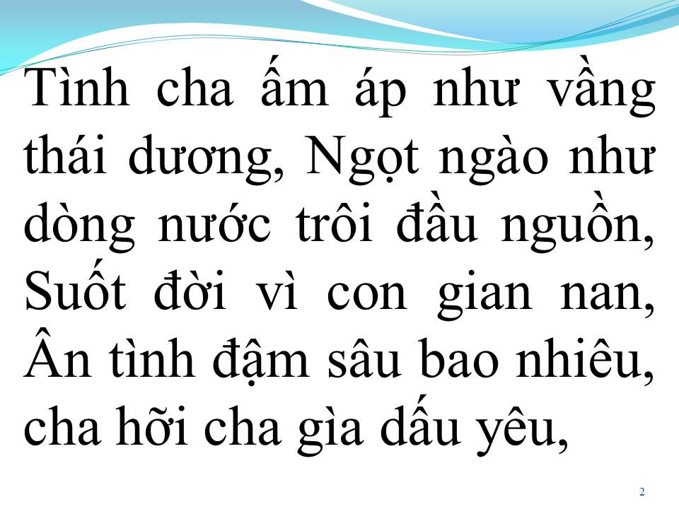 Lời bài hát TÌNH CHA