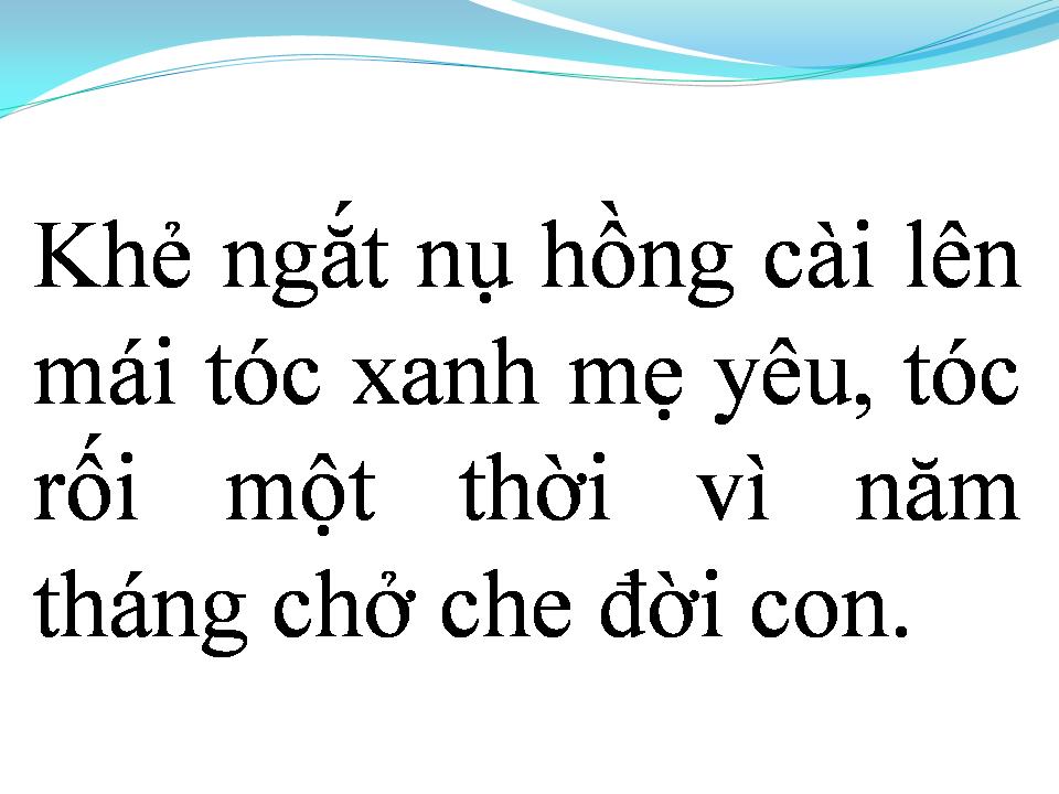 Lời bài hát TÌNH MẸ