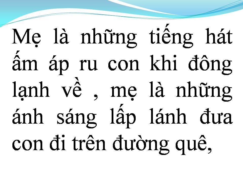 Lời bài hát TÌNH MẸ