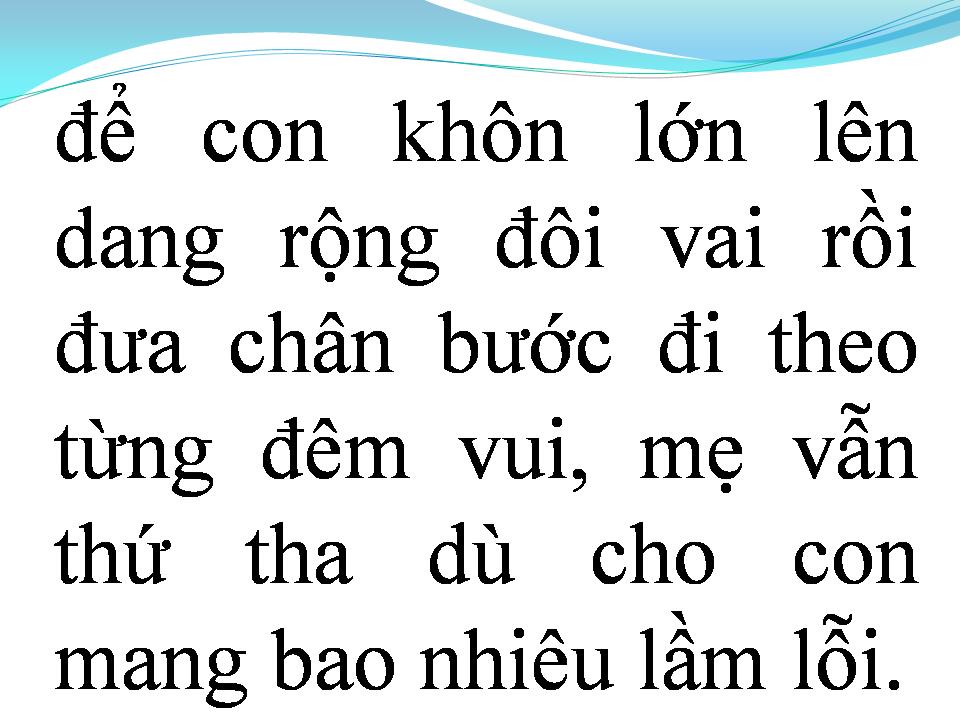 Lời bài hát TÌNH MẸ