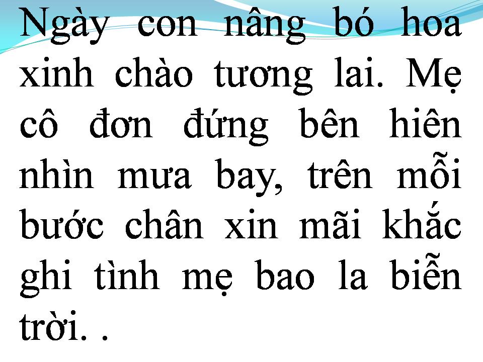Lời bài hát TÌNH MẸ