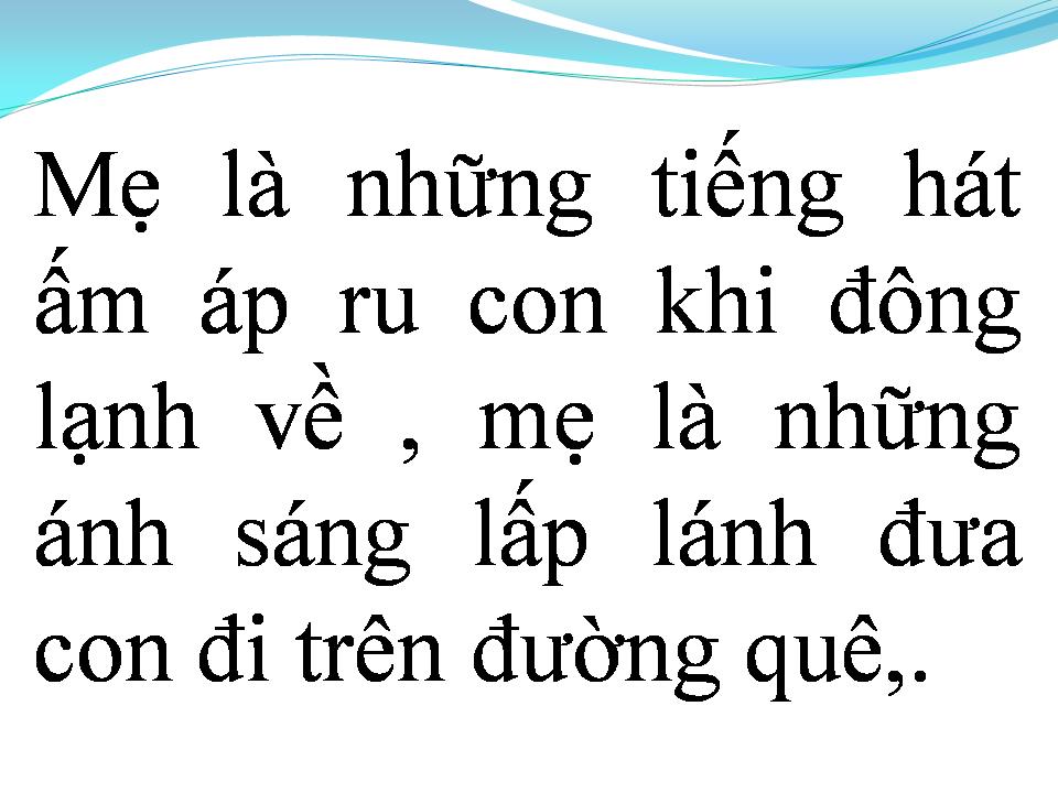 Lời bài hát TÌNH MẸ