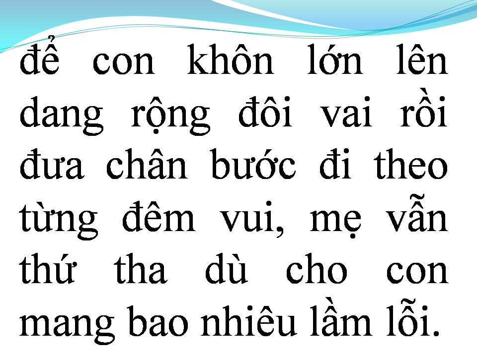 Lời bài hát TÌNH MẸ
