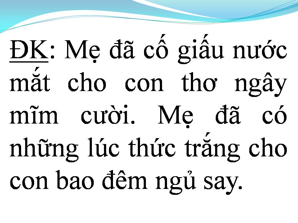 Lời bài hát TÌNH MẸ