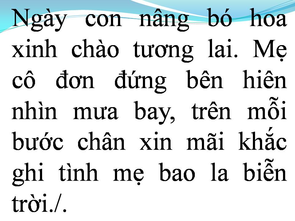Lời bài hát TÌNH MẸ