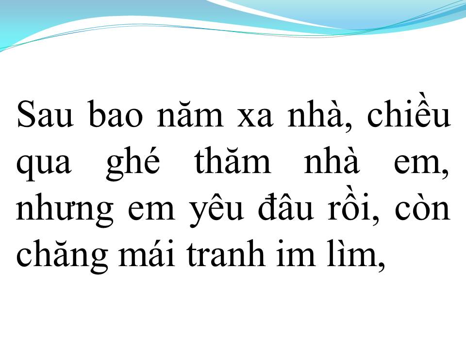 Lời bài hát TÌNH NHỎ MAU QUÊN
