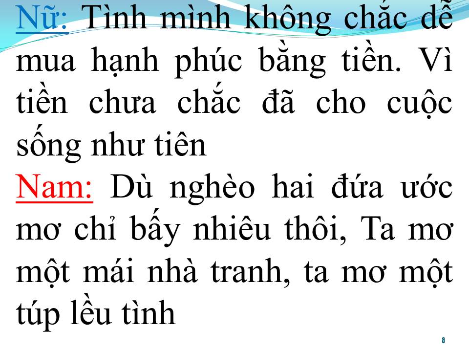 Lời bài hát TÚP LỀU LÝ TƯỞNG (SONG CA)
