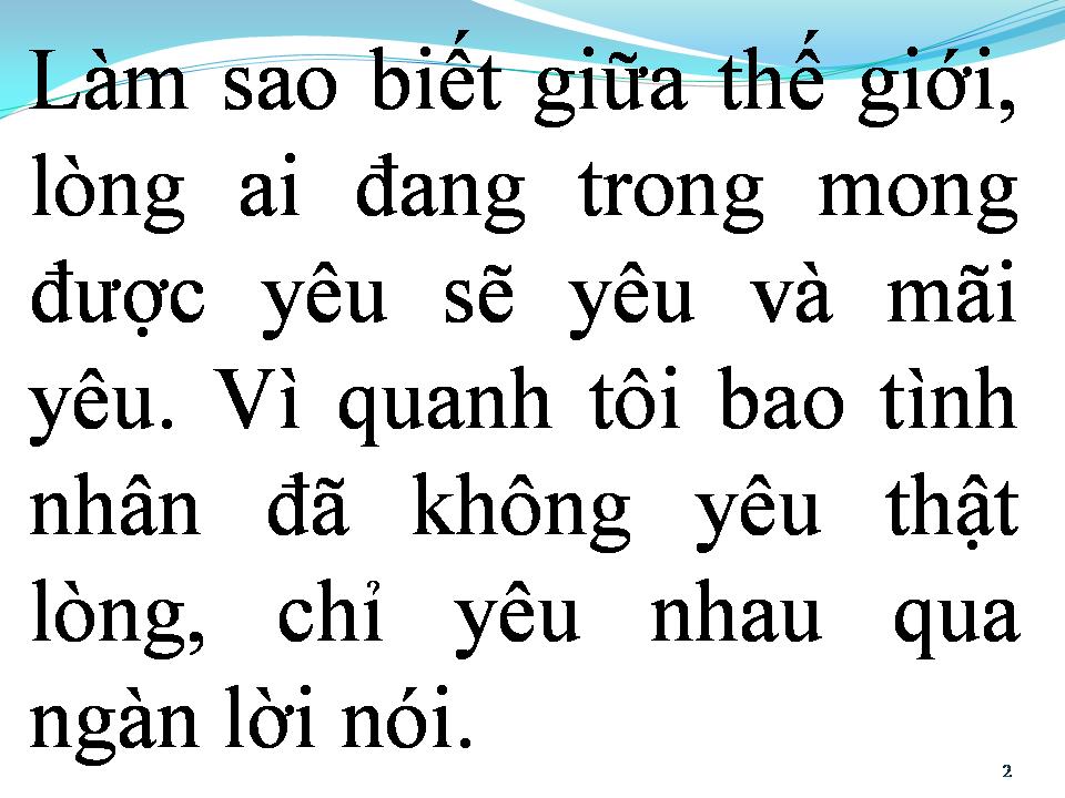 Lời bài hát XIN CHO TÔI ĐƯỢC YÊU
