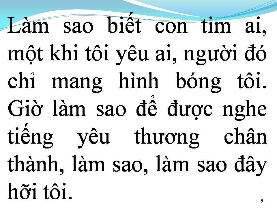 Lời bài hát XIN CHO TÔI ĐƯỢC YÊU