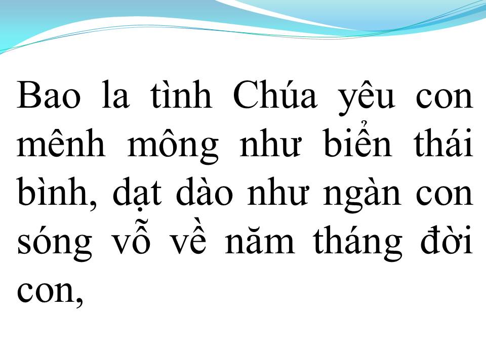 Lời bài hát BAO LA TÌNH CHÚA
