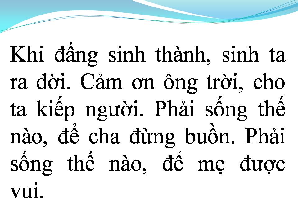 Lời bài hát ĐẠO LÀM CON