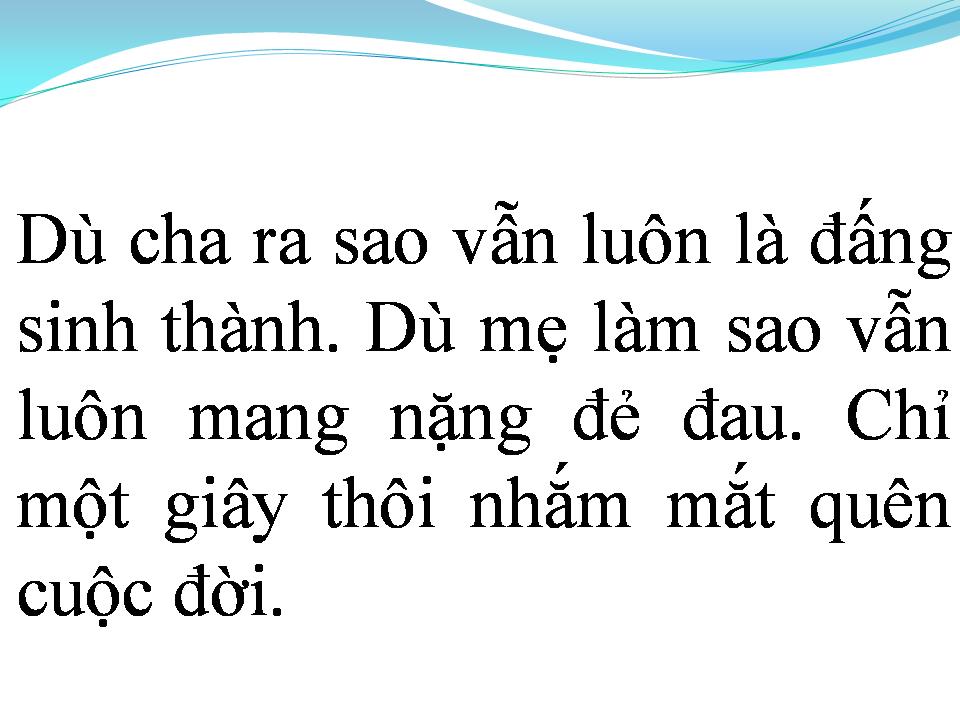 Lời bài hát ĐẠO LÀM CON