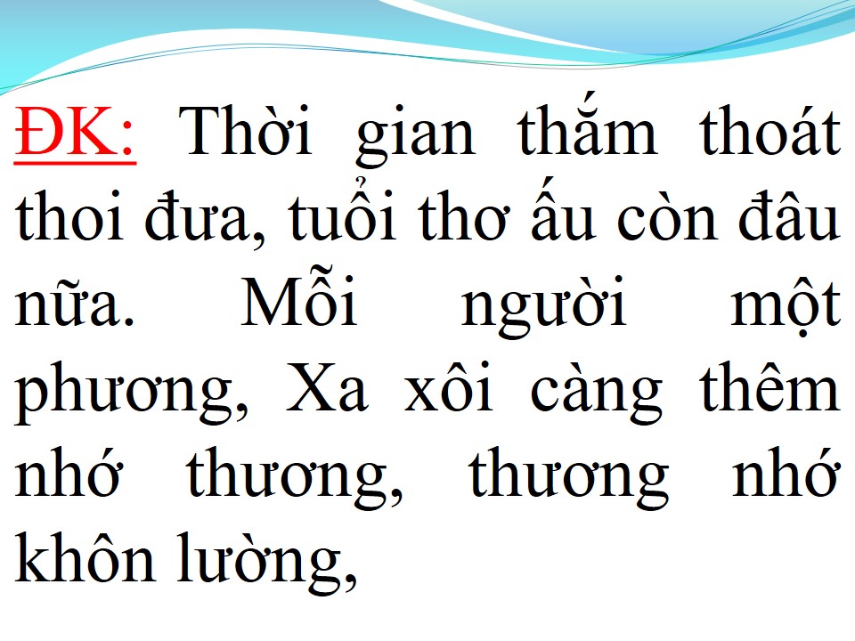Lời bài hát HỒI TƯỞNG