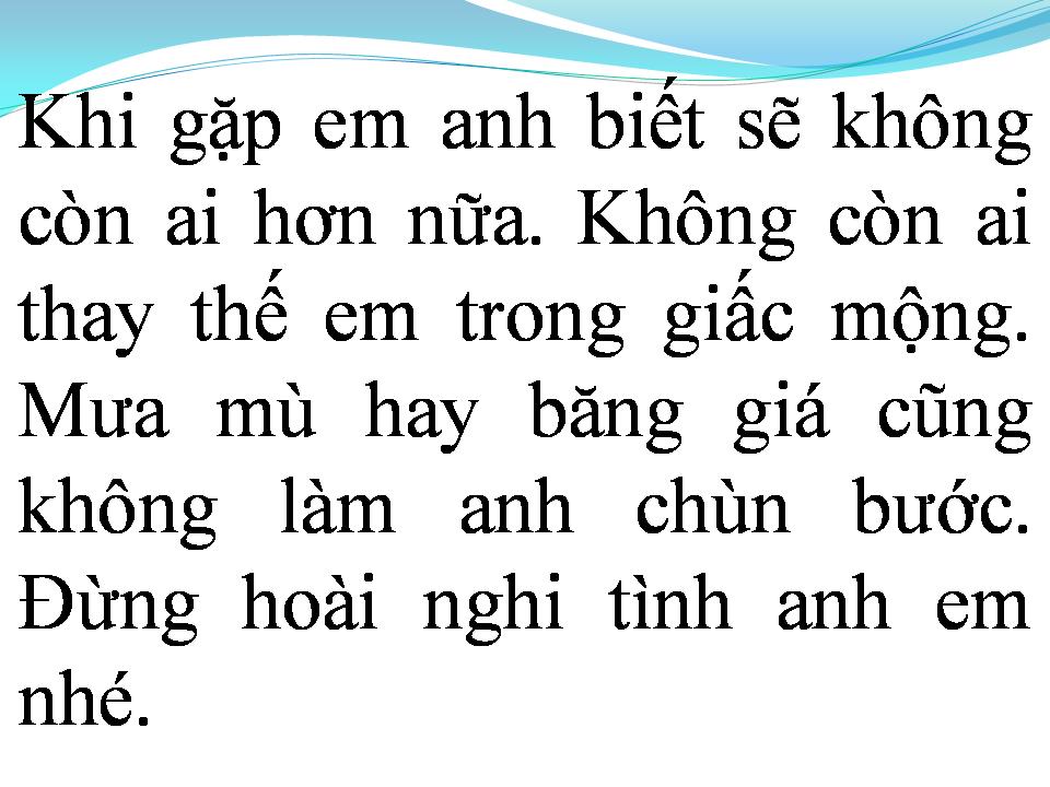 Lời bài hát MỘT TRÁI TIM MỘT TÌNH YÊU