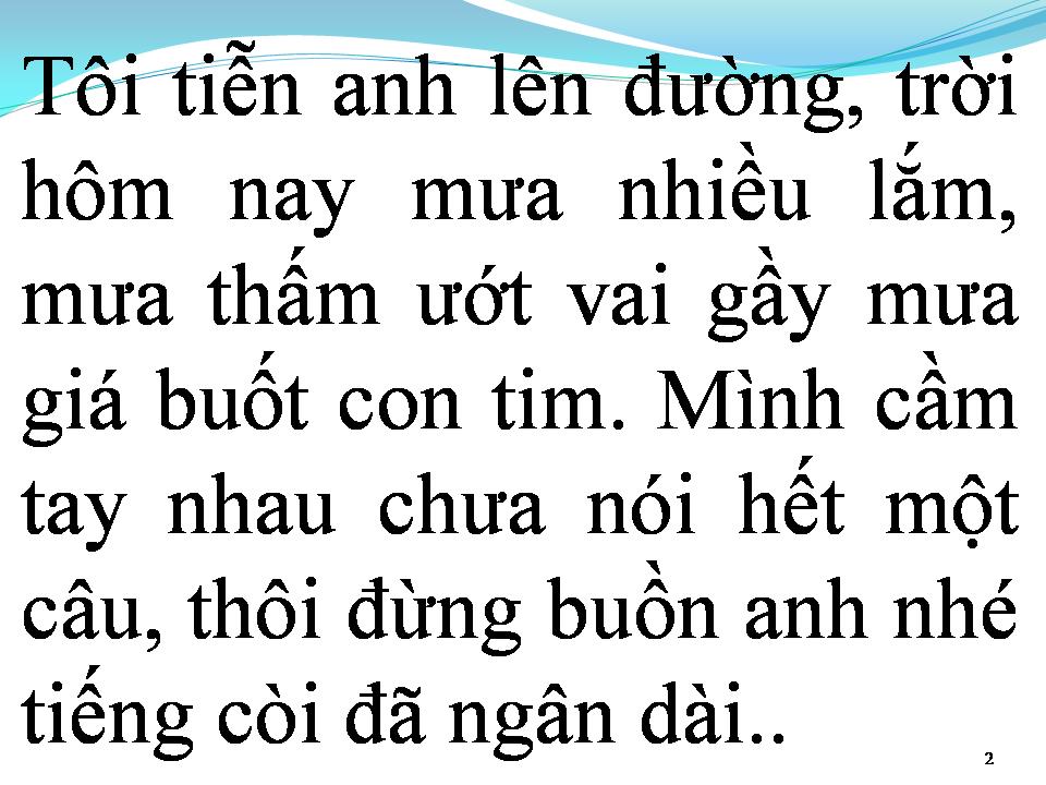 Lời bài hát MỘT NGƯỜI ĐI