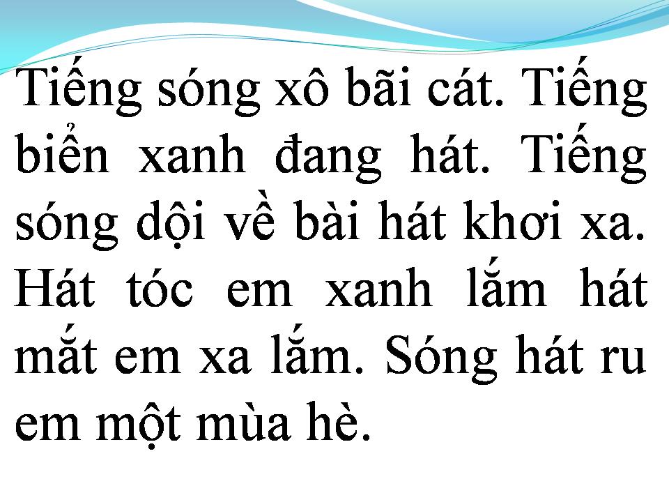 Lời bài hát RU EM TIẾNG SÓNG BIỂN
