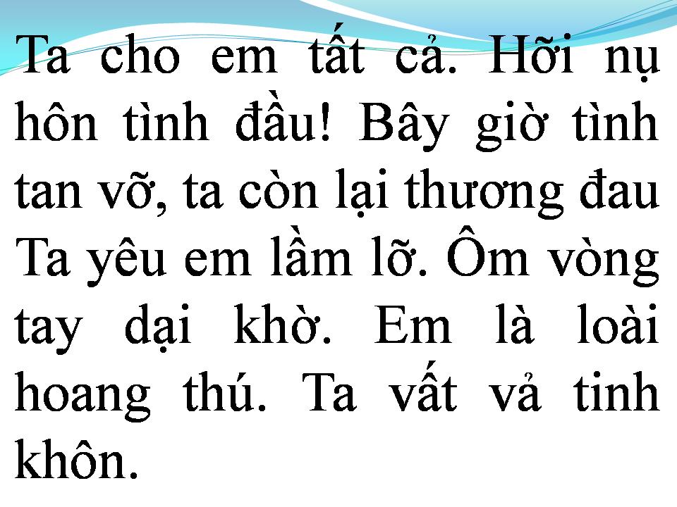 Lời bài hát TA YÊU EM LẦM LỠ