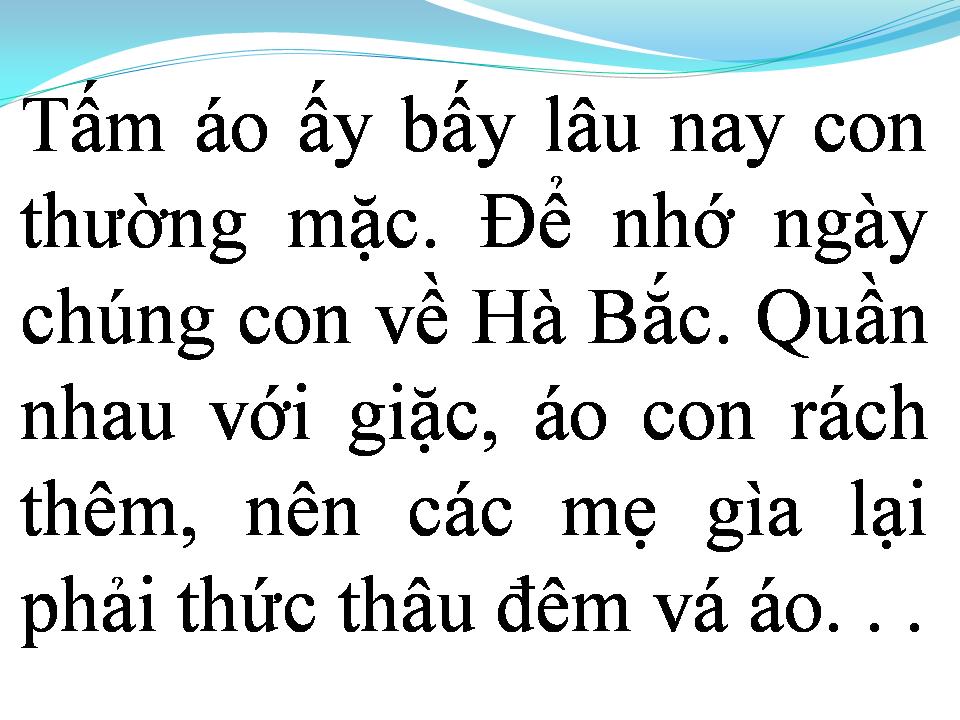 Lời bài hát TẤM ÁO MẸ VÁ NĂM XƯA