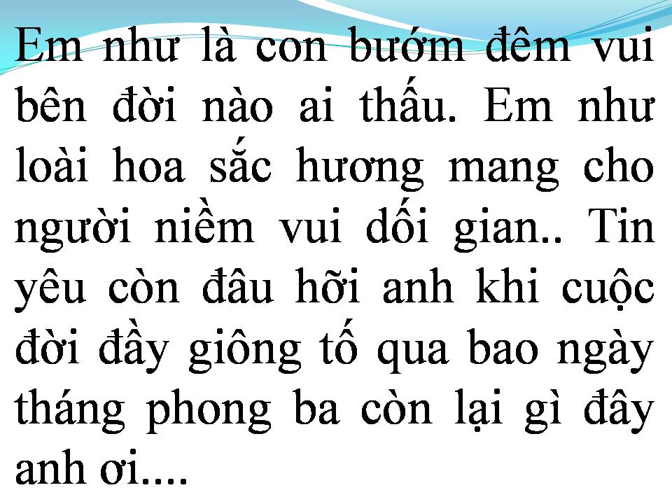 Lời bài hát TẦM GỬI