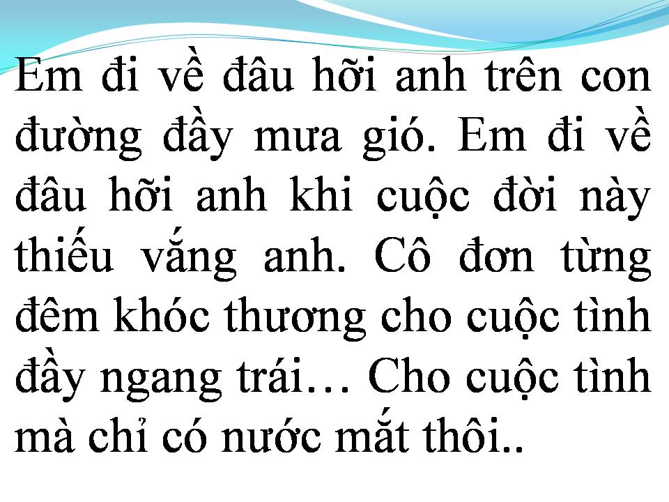 Lời bài hát TẦM GỬI