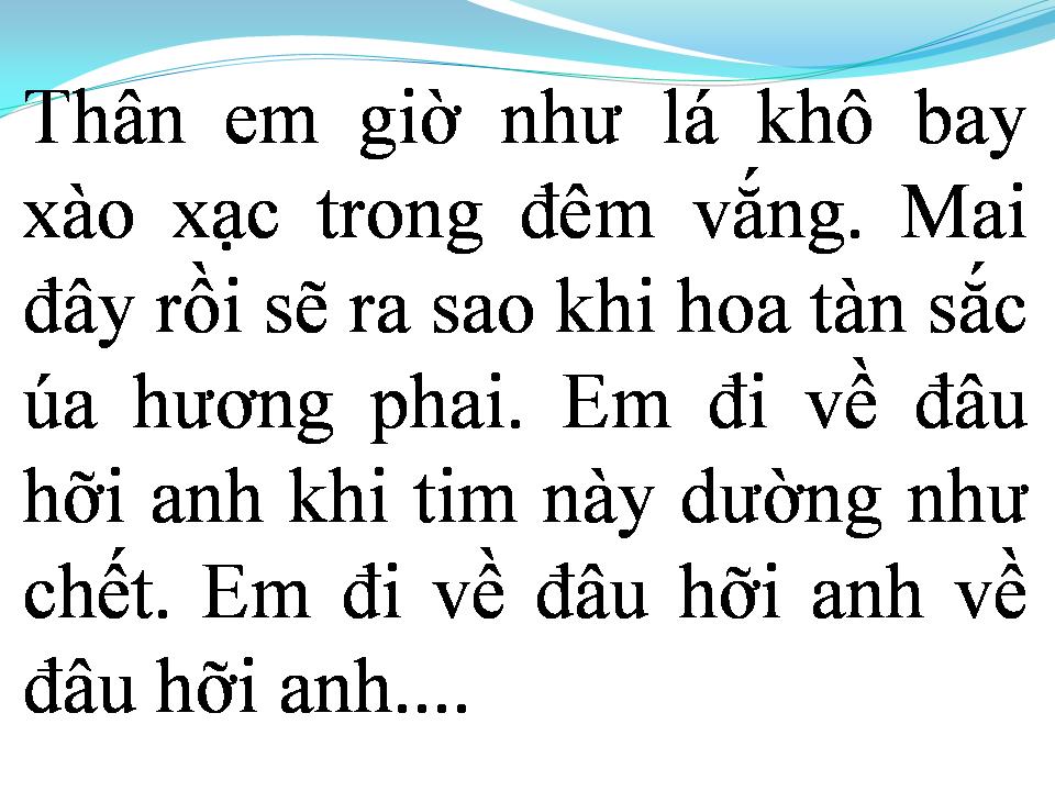 Lời bài hát TẦM GỬI
