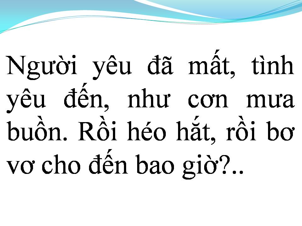Lời bài hát TÂM HỒN CÔ ĐƠN